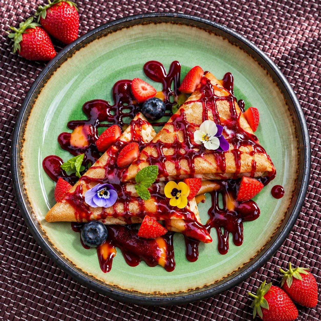 Pancakes with Berry Sauce