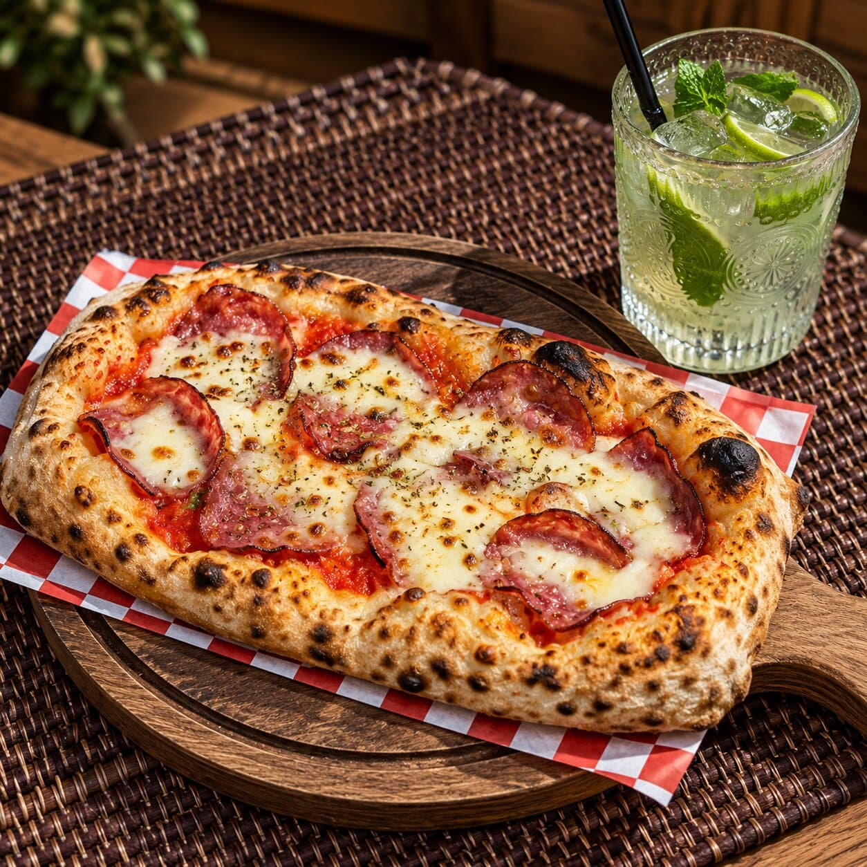 Lunch №3: Pepperoni Pizza Dog + Mojito.